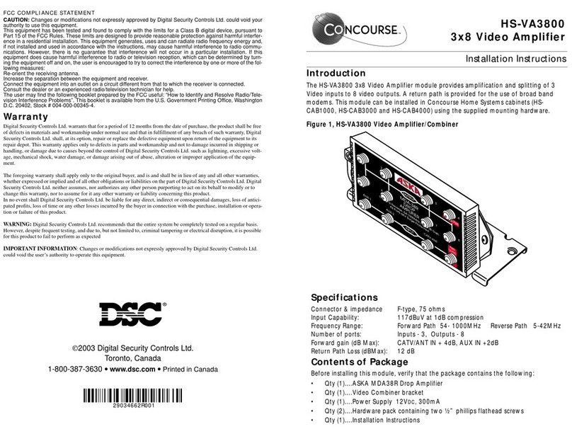 Concourse HS-VA3800 installation instructions
