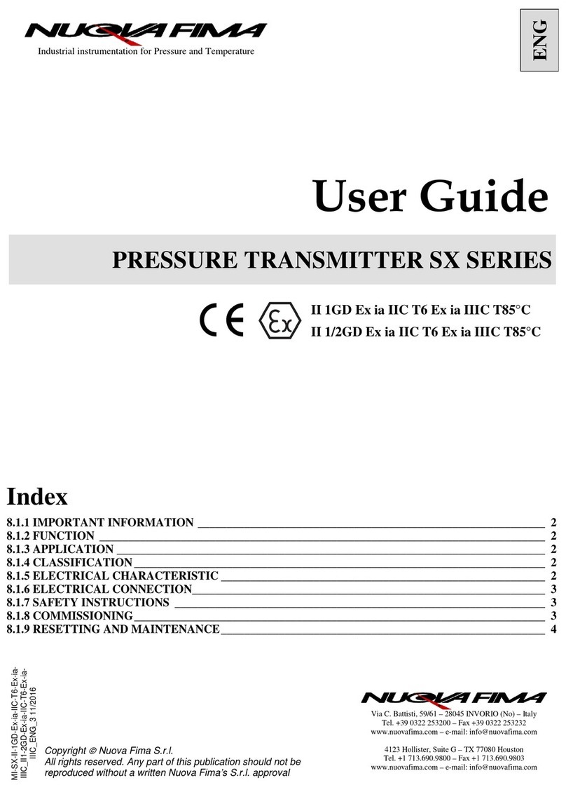 Nuova Fima SX Series user guide