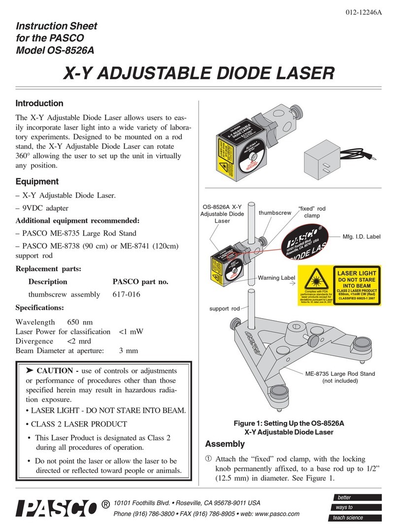 PASCO OS-8526A User manual