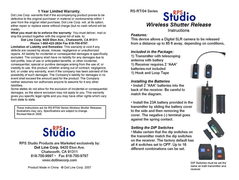 RPS Studio RS-RT/04 Series instructions