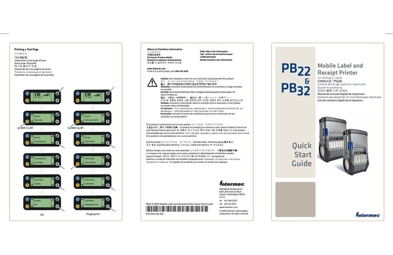 Intermec PB22 User manual Intermec PB22 User manual