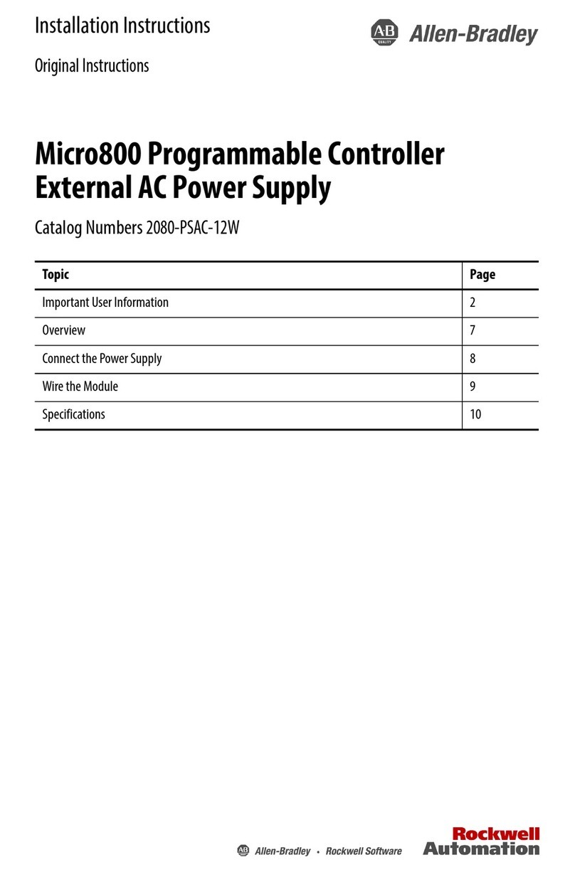 Allen-Bradley Micro800 User manual Allen-Bradley Micro800 User manual