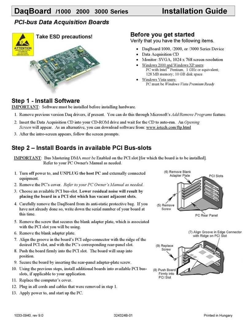 IOtech DaqBoard /1000 Series User manual