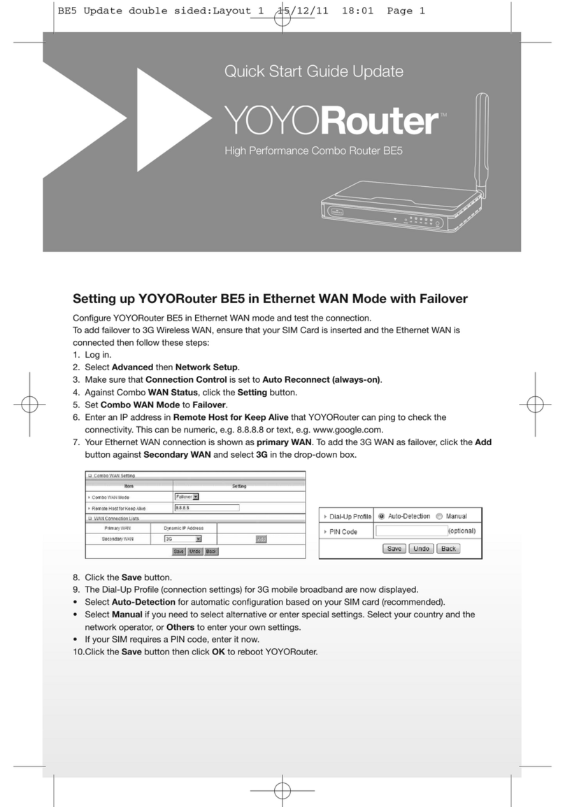YOYORouter BE5 quick start guide