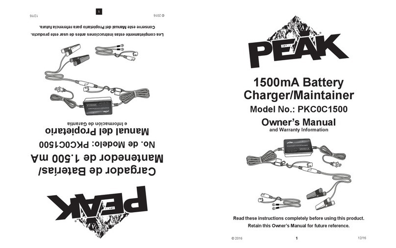Peak PKC0C1500 owner's manual Peak PKC0C1500 owner's manual