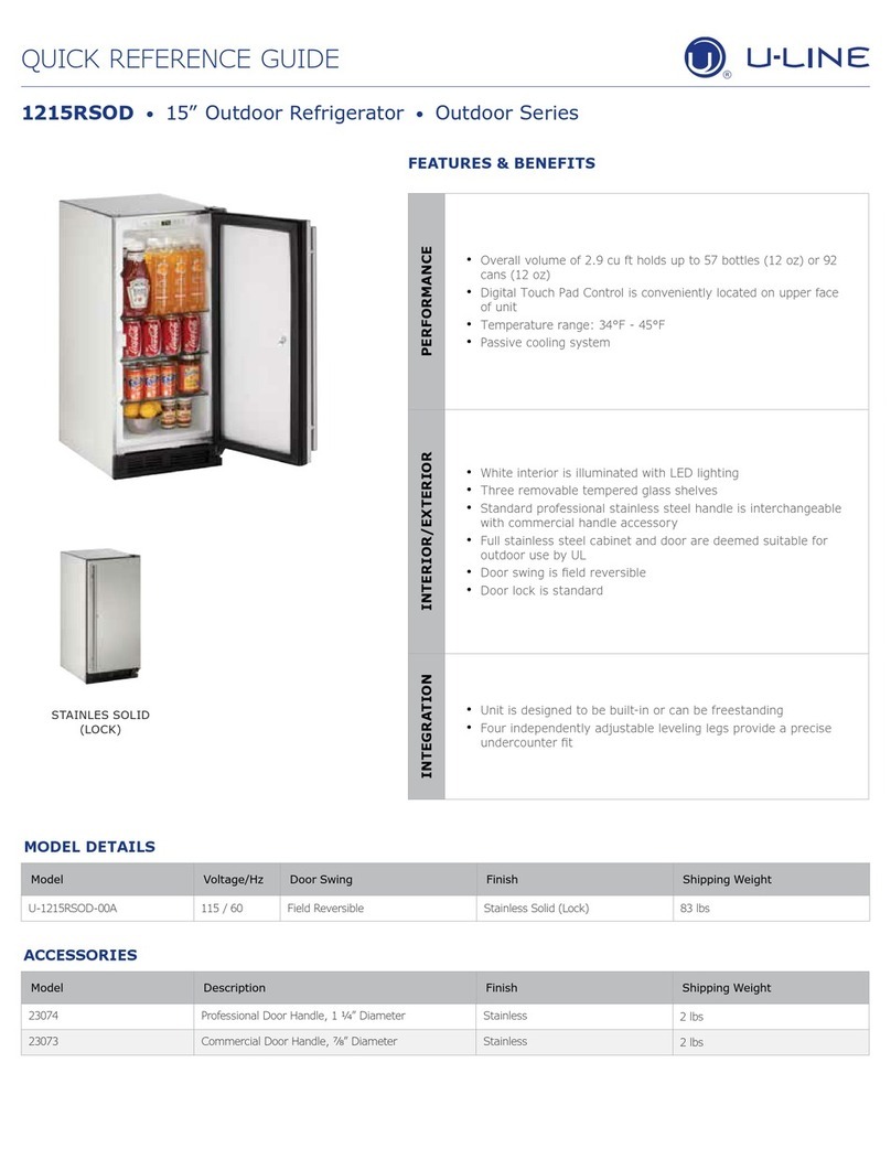 U-Line 1215RSOD User manual U-Line 1215RSOD User manual