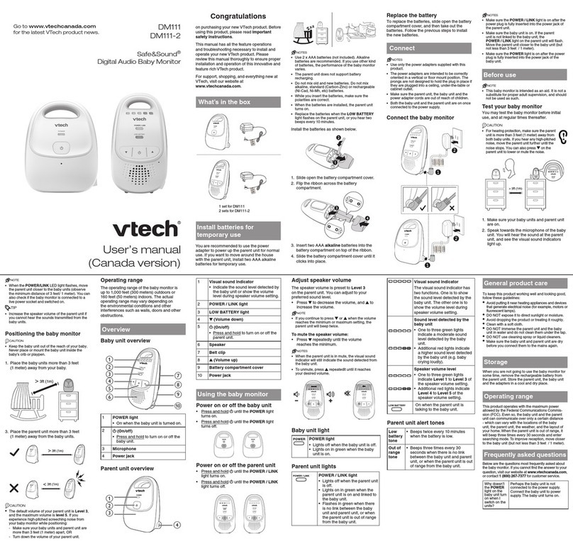 V-tech DM111 user manual