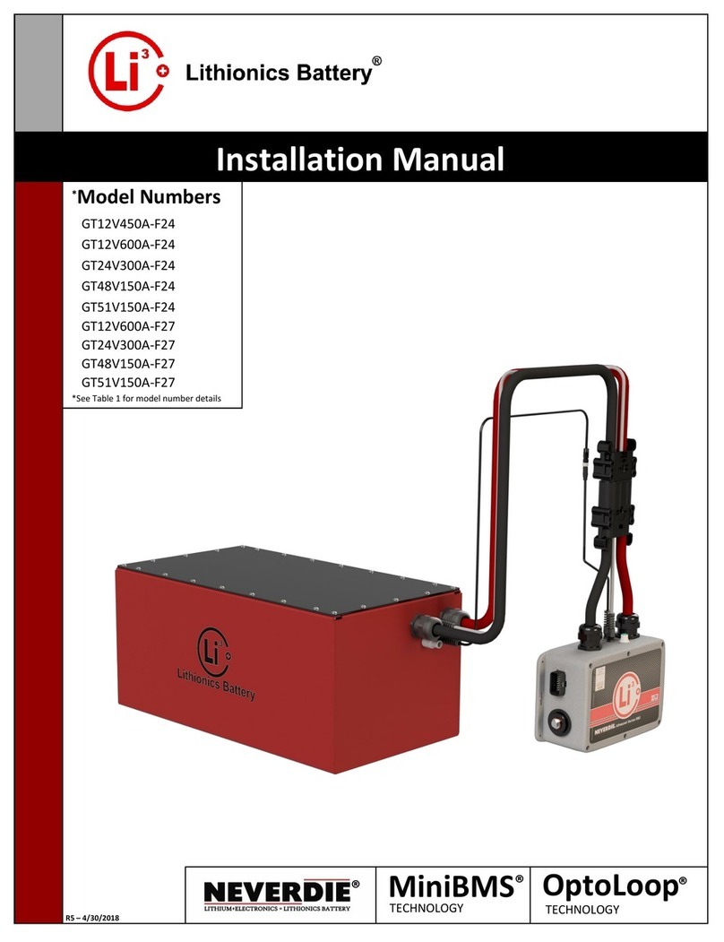 Lithionics Battery GT12V450A-F24 User & installation manual