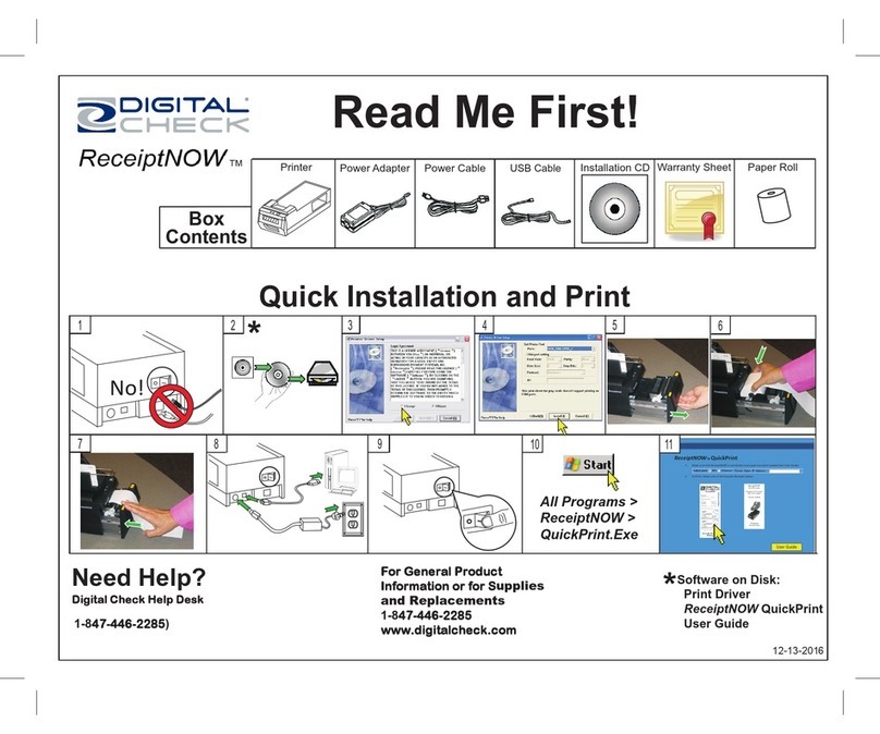 Digital Check ReceiptNOW Operator's manual Digital Check ReceiptNOW Operator's manual