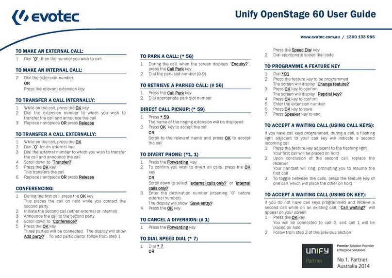 Unify OpenStage 60 SIP User manual