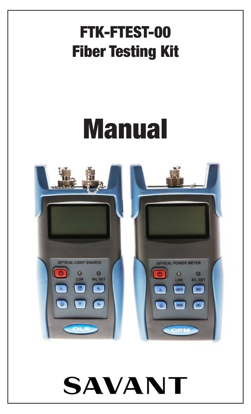Savant Optical Light Source User manual