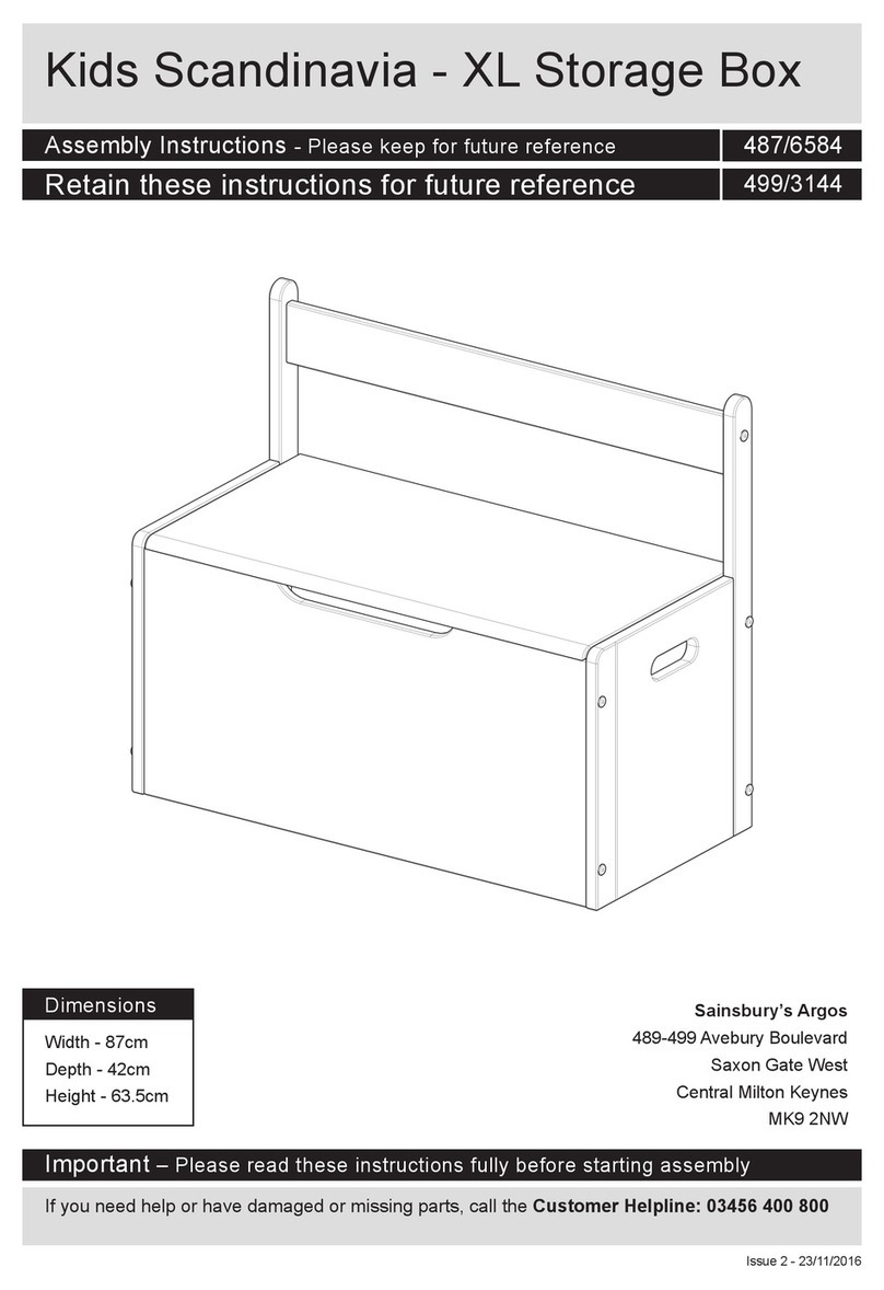 Argos Kids Scandinavia XL Storage Box User manual