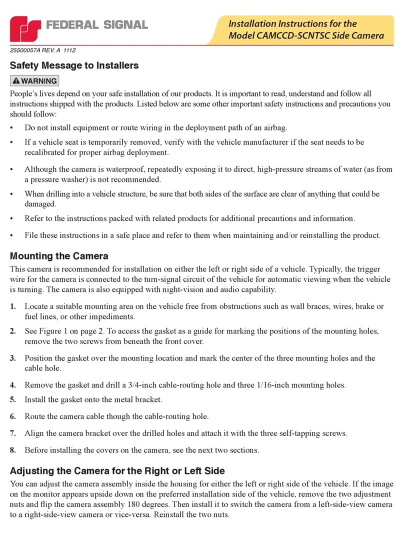 Federal Signal Corporation CAMCCD-SCNTSC Installation instructions manual Federal Signal Corporation CAMCCD-SCNTSC Installation instructions manual