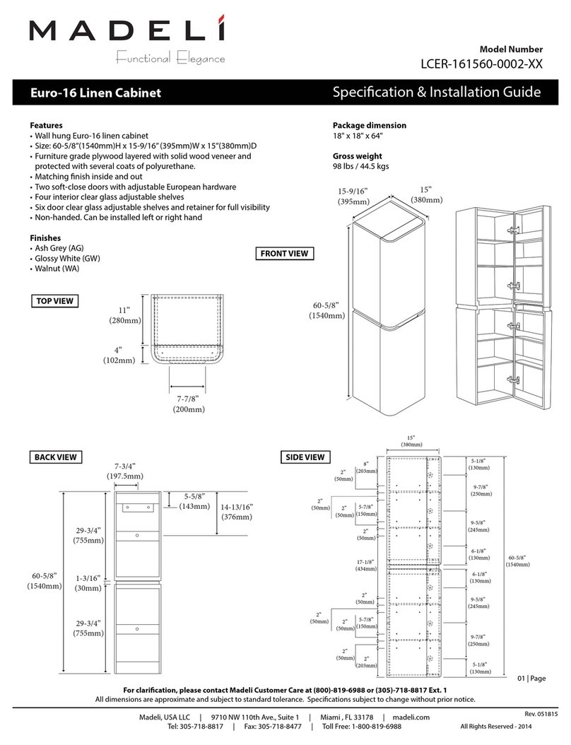 Madeli Euro-16 Specication & installation guide Madeli Euro-16 Specication & installation guide