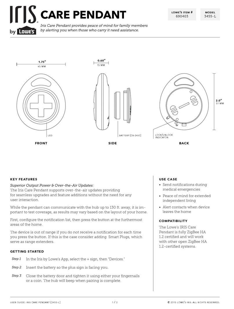 IRIS Care Pendant user guide