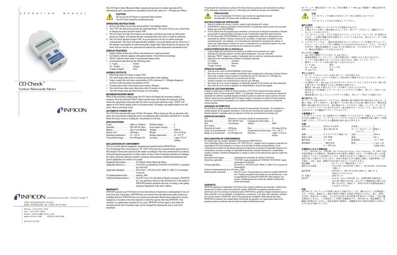 Inficon CO Check User manual
