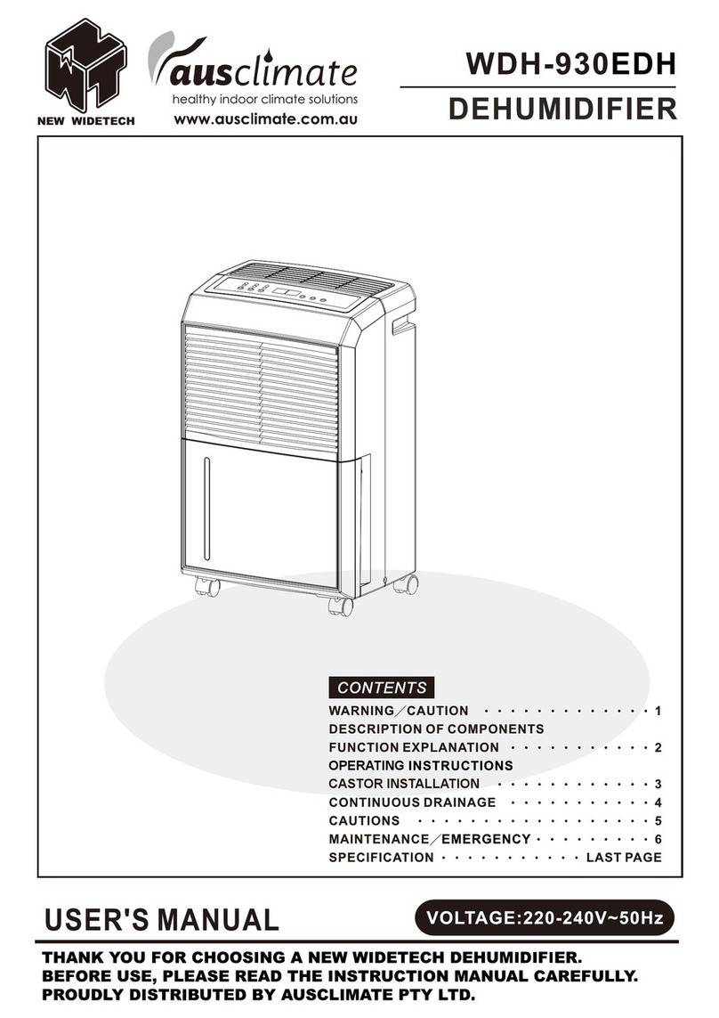 AusClimate WDH-930EDH user manual