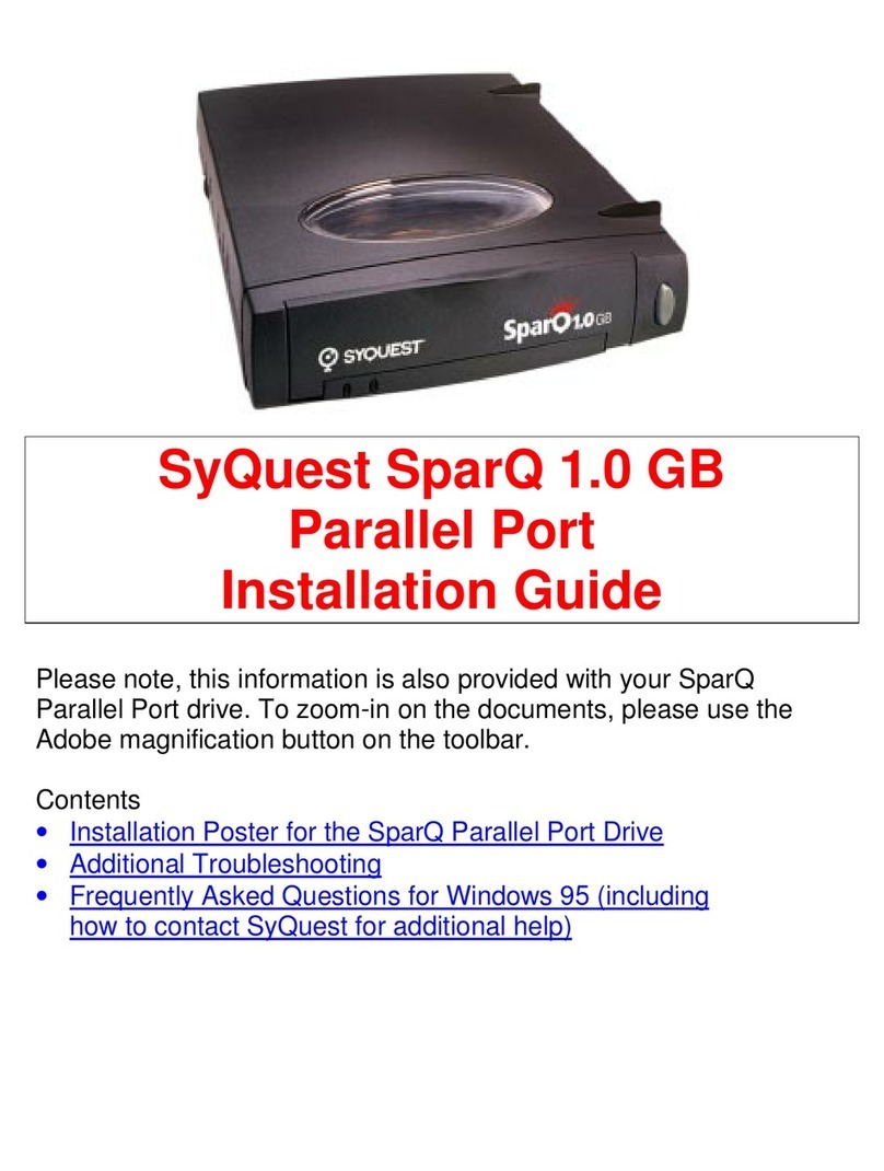 SyQuest SparQ 1.0 GB User manual