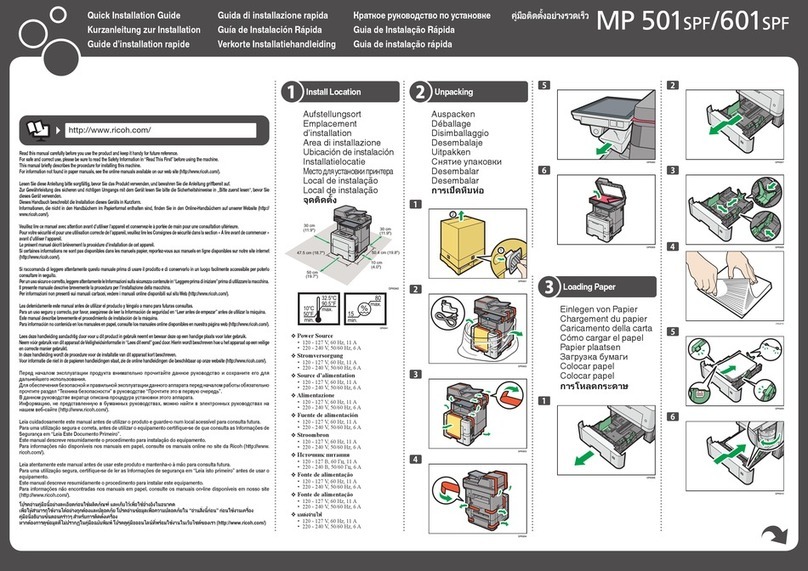 Ricoh MP 501SPF User manual