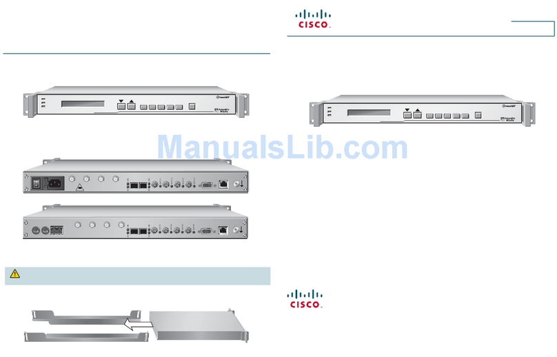 Cisco Dual SFP Gigabit QAM Modulator Quick reference guide