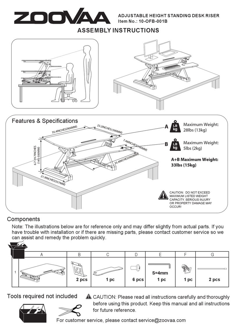 Zoovaa 10-OFB-001B Assembly instructions