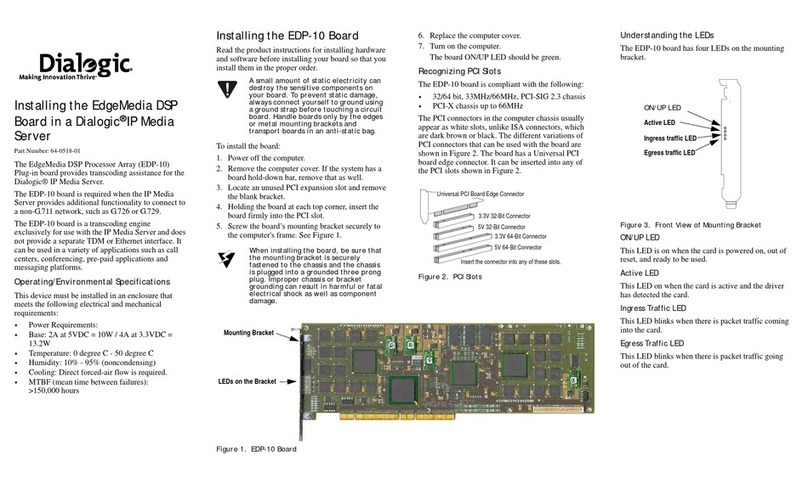 Dialogic EDP-10 Quick install guide