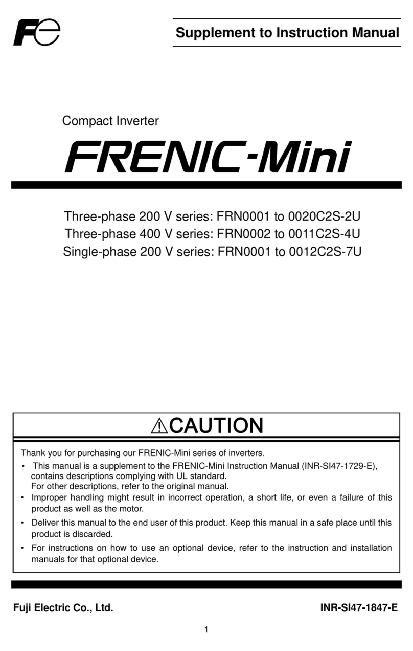Fuji Electric Frenic-Mini Owner's manual