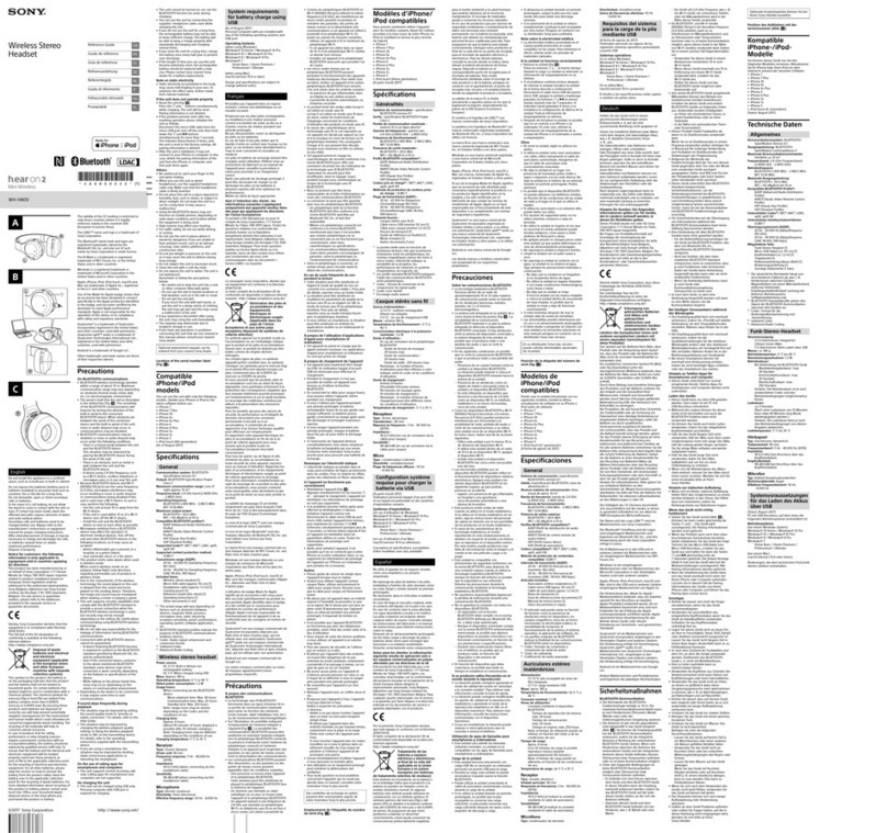 Sony WH-H800 User manual