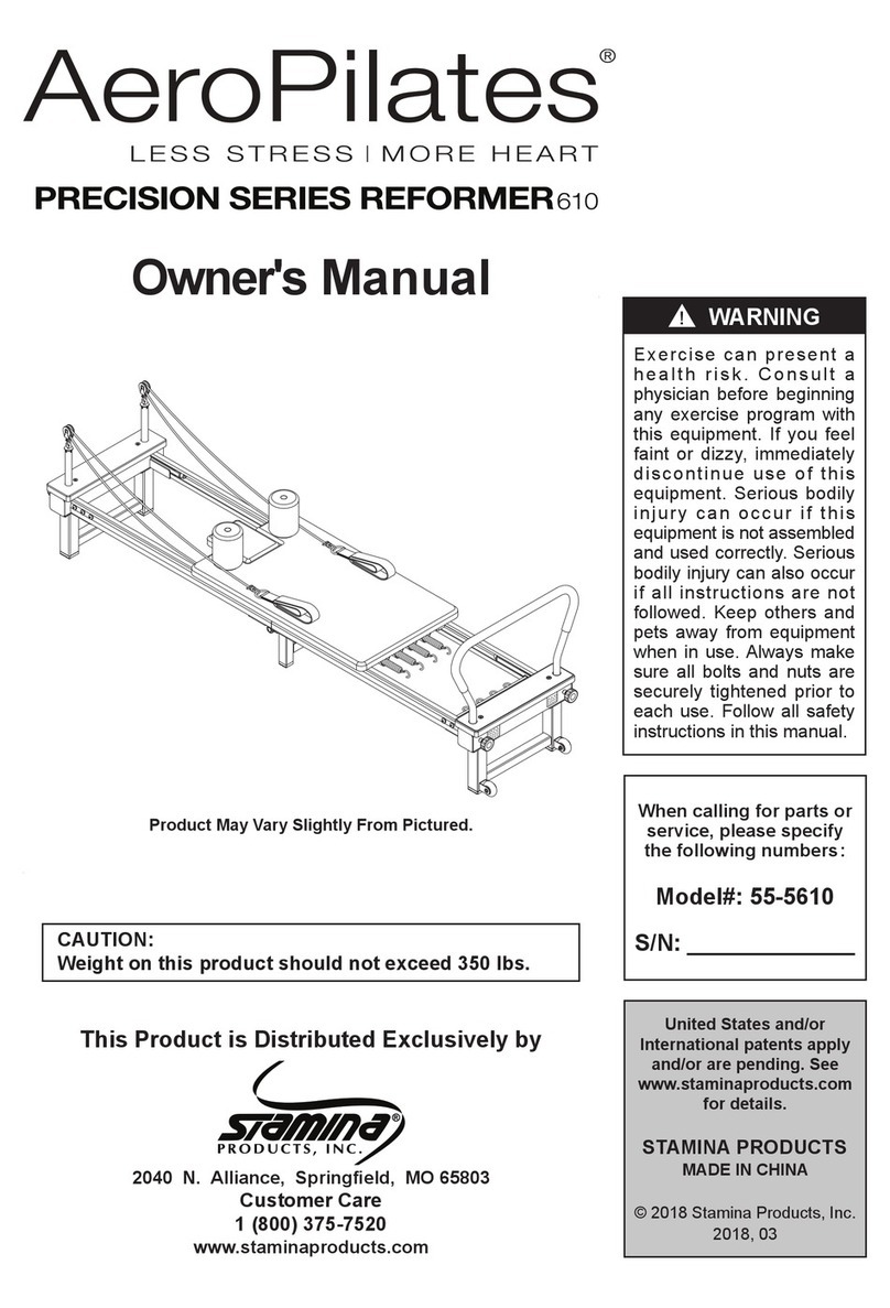 AeroPilates Precision Series Reformer 610 owner's manual