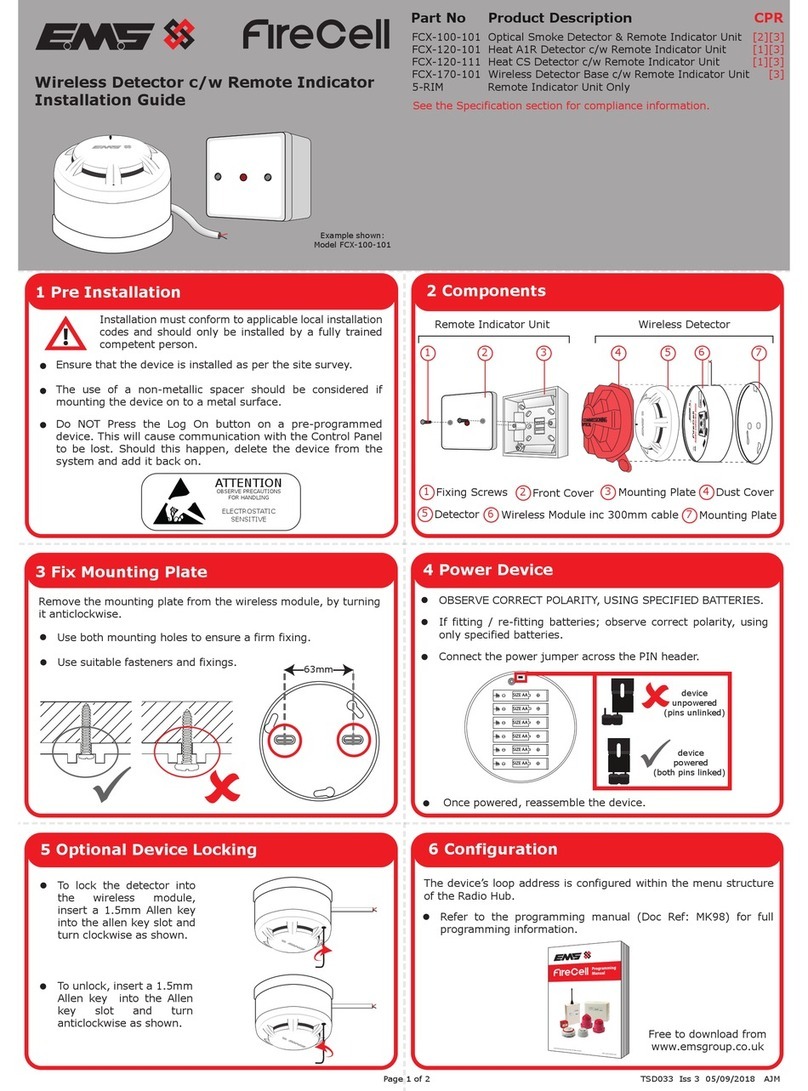 EMS FireCell FCX-100-101 installation guide