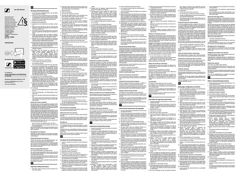 Sennheiser ew G4 Series Installation instructions