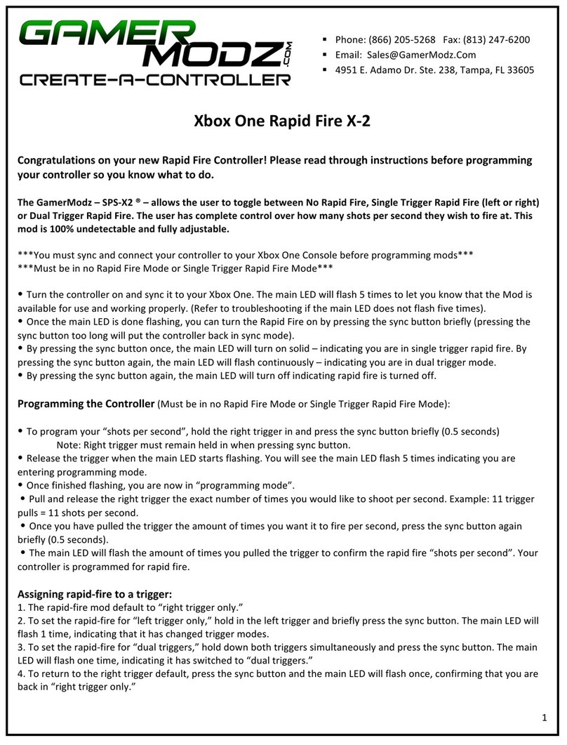 GamerModz Xbox One Rapid Fire X-2 manual