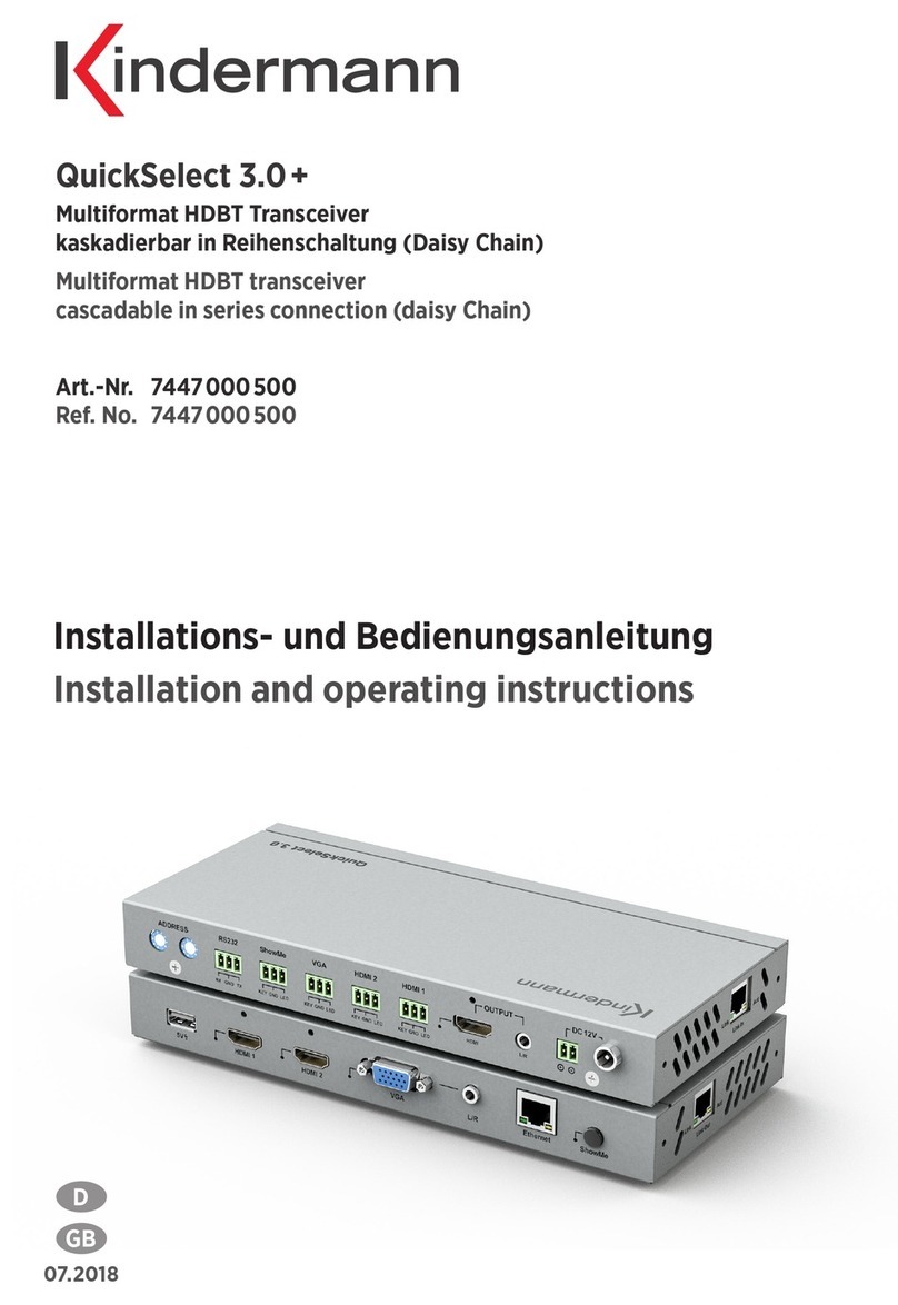 Kindermann QuickSelect 3.0+ Installation and operating instructions
