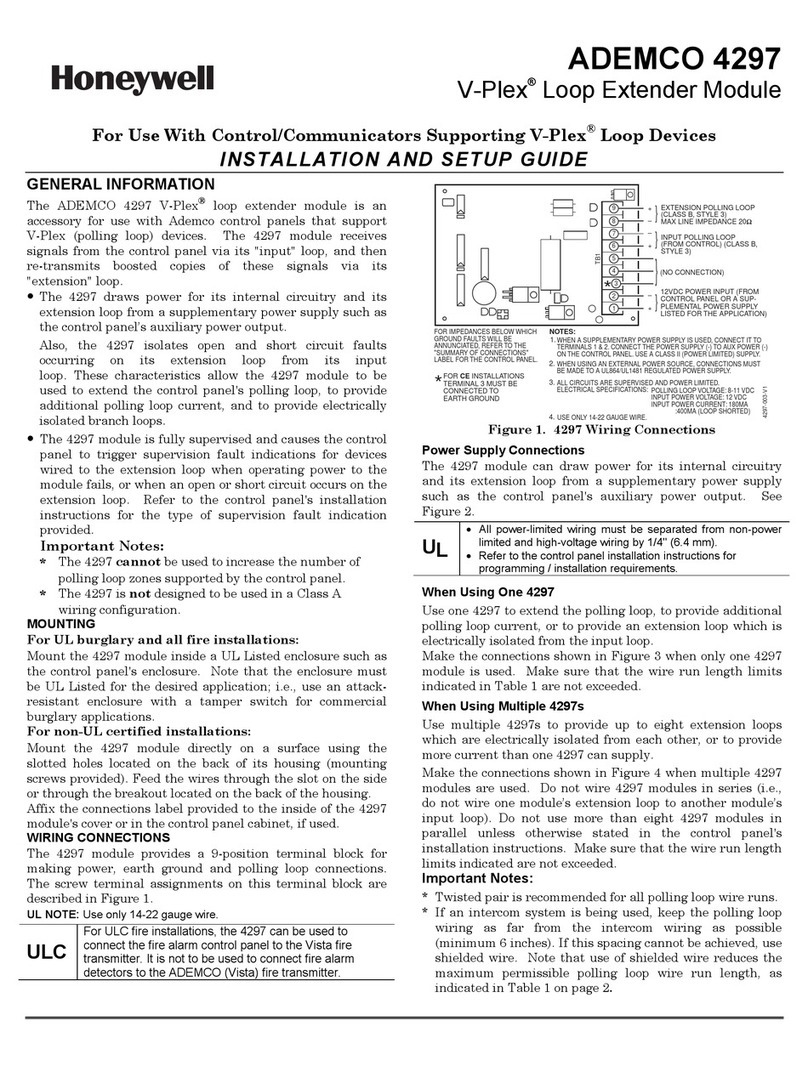 Honeywell ADEMCO 4297 Installation and setup guide