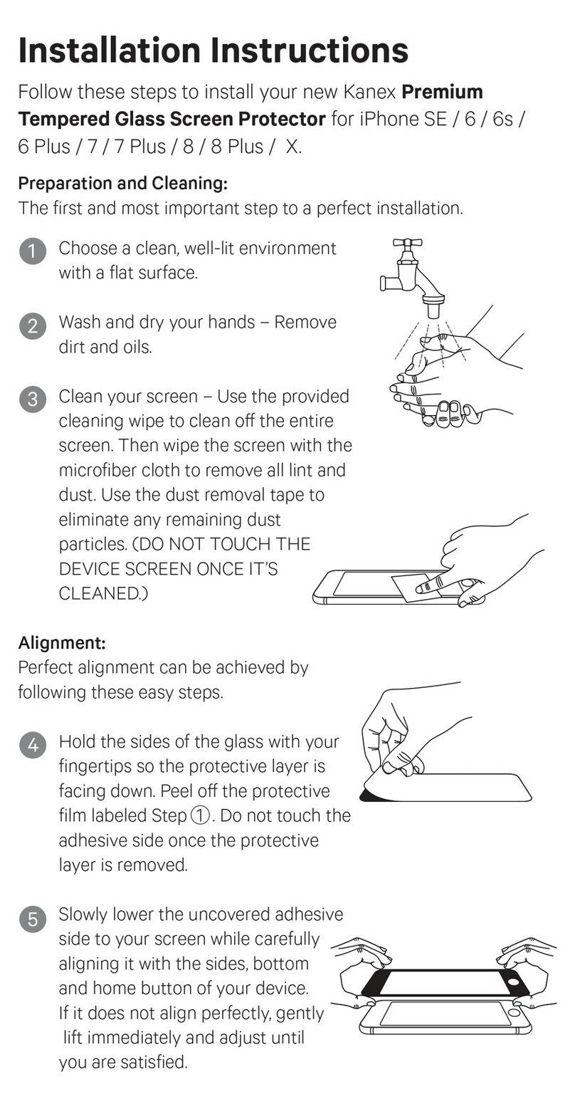 Kanex Premium Tempered Glass Screen Protector installation instructions