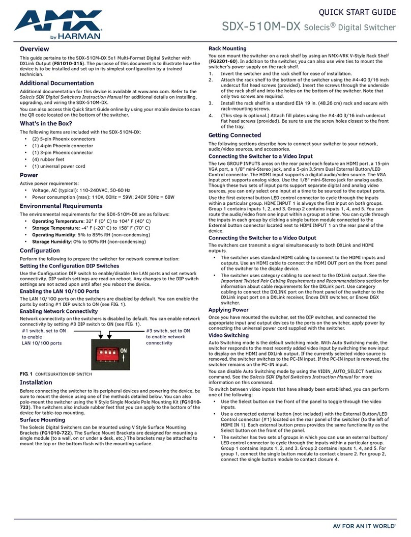 AMX Solecis SDX-510M-DX User manual