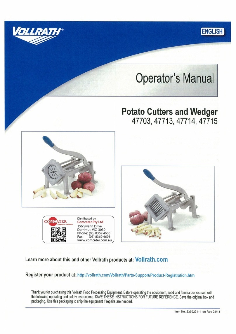 Vollrath 47713 Operator's manual