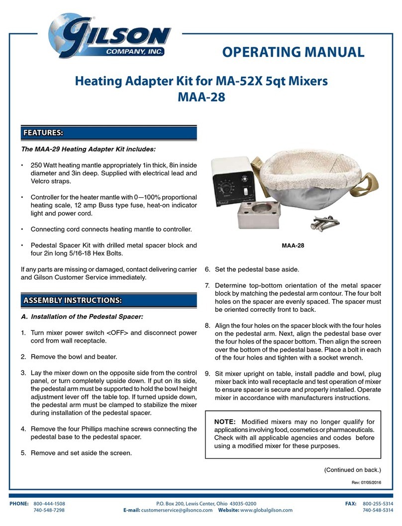 Gilson MAA-28 operating manual