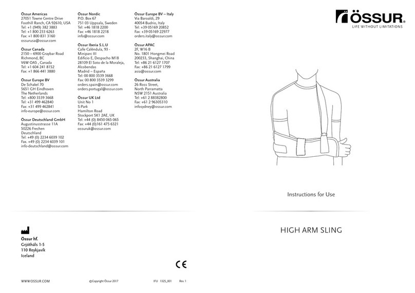 Ossur HIGH ARM SLING Instructions for use