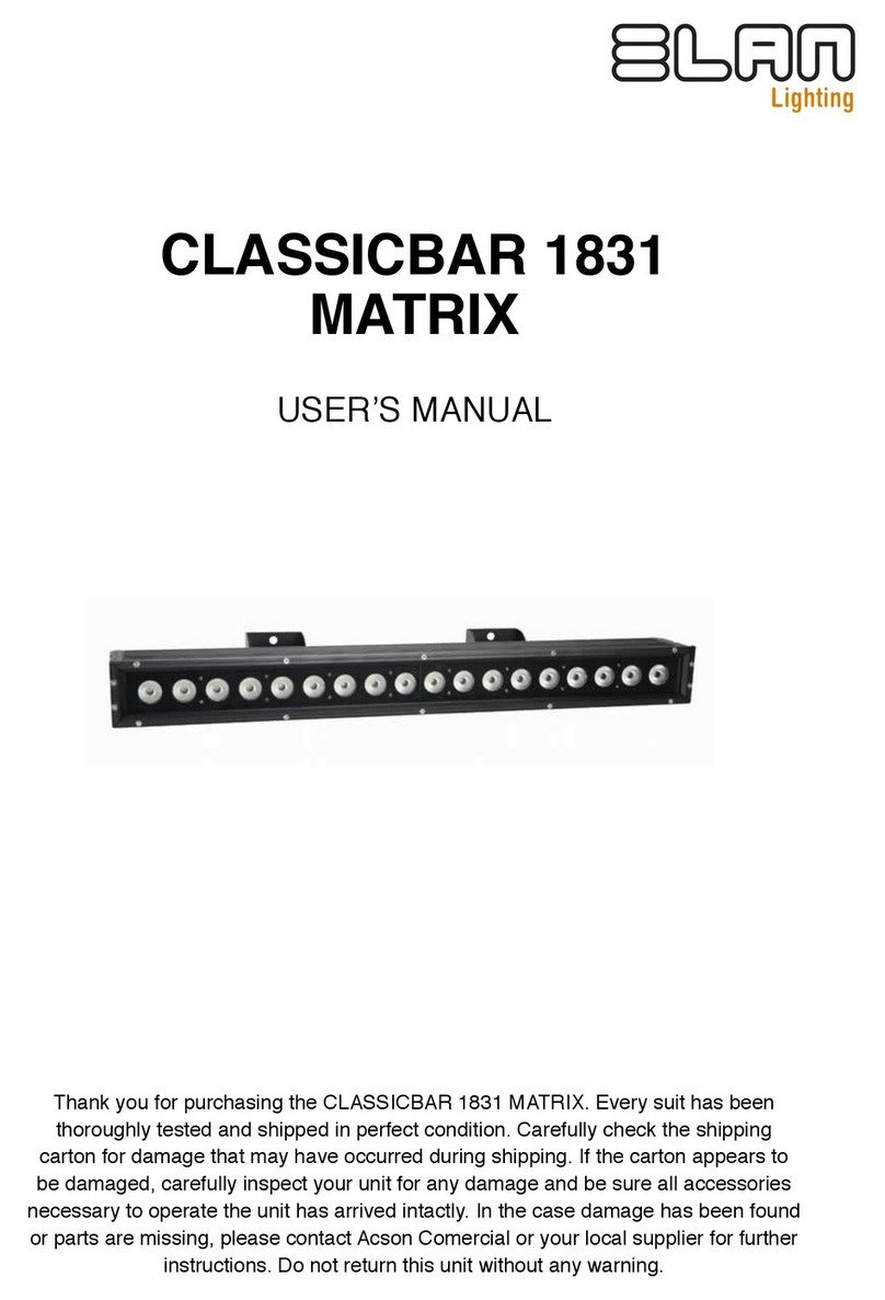 ELAN Lighting CLASSICBAR 1831 MATRIX user manual