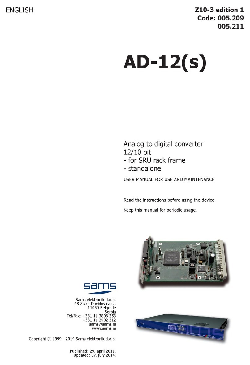 Sams AD-12 User manual for use and maintenance