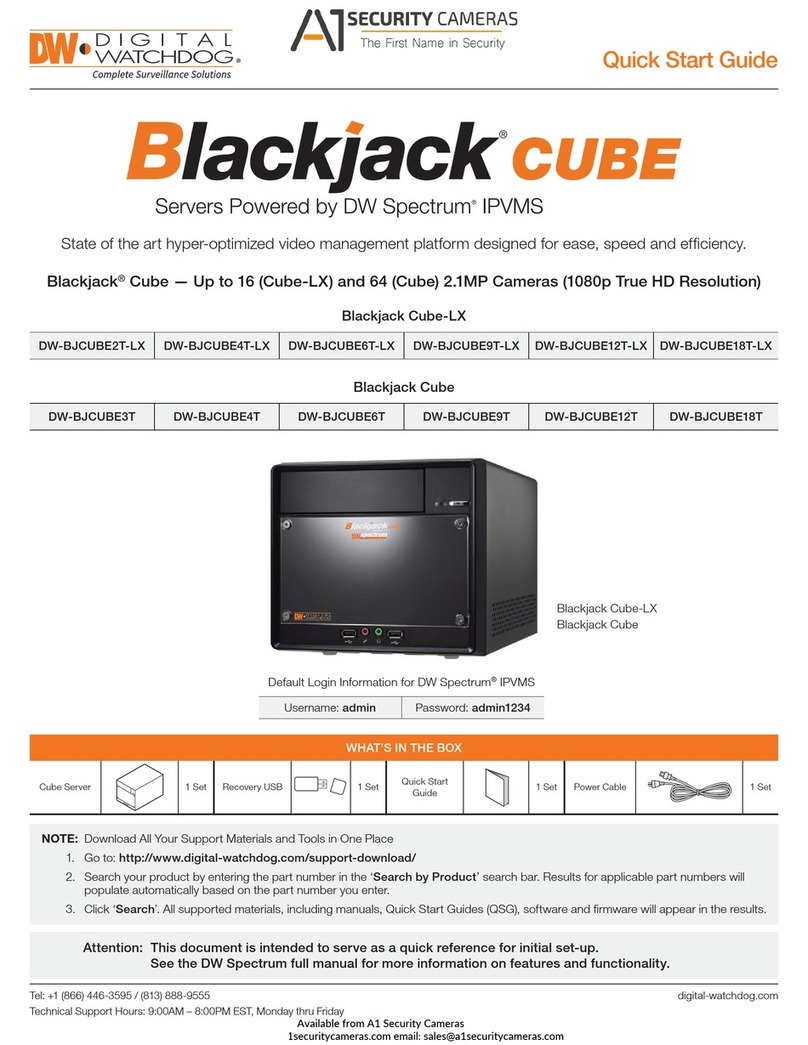 Digital Watchdog BlackJack CUBE User manual