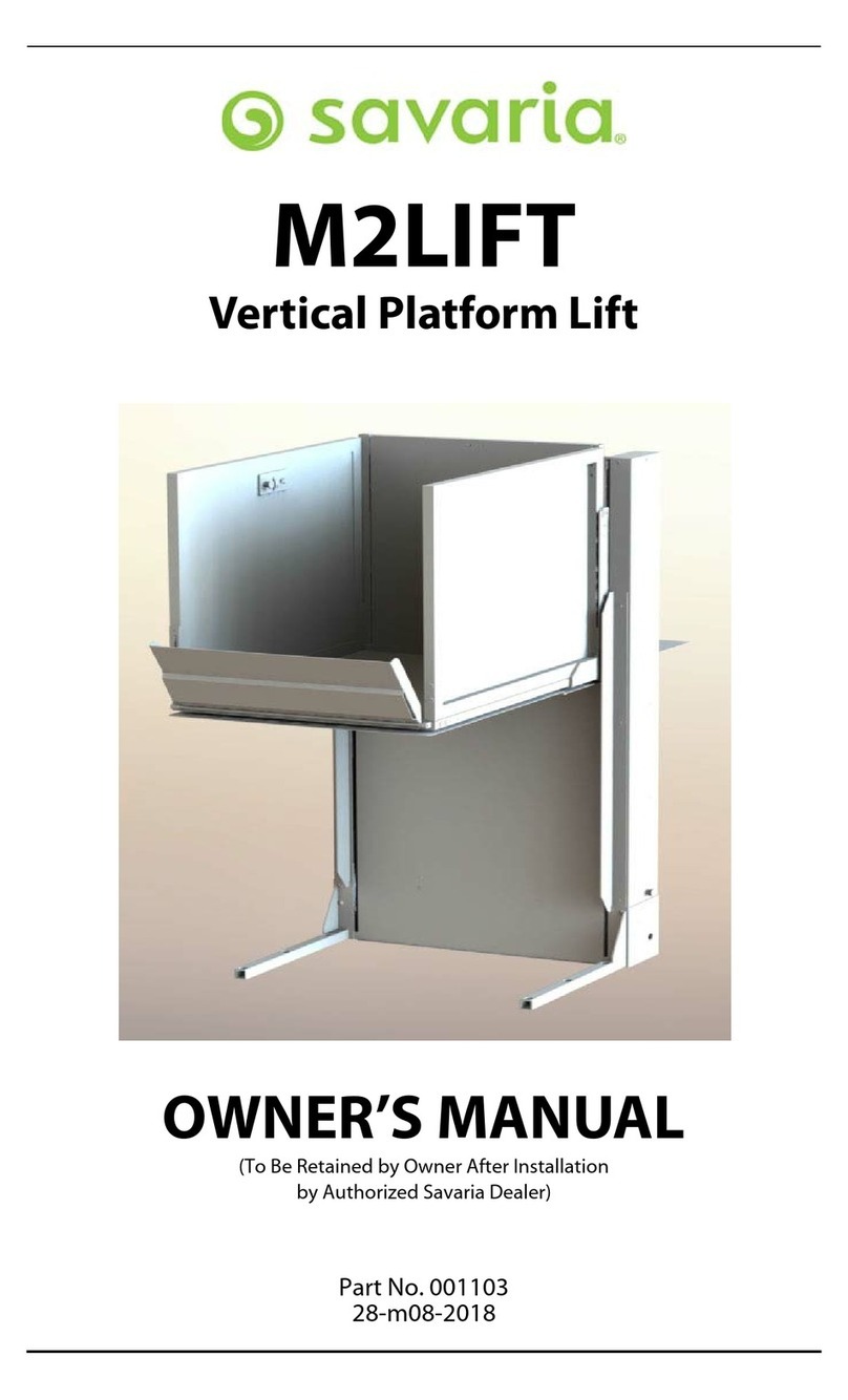 Savaria M2LIFT-40 User manual Savaria M2LIFT-40 User manual