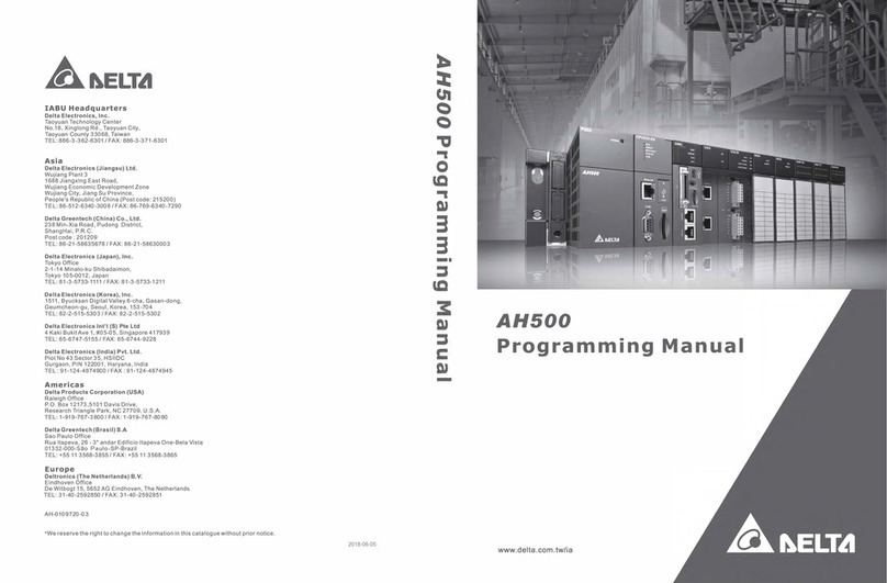 Delta AH500 series Owner's manual