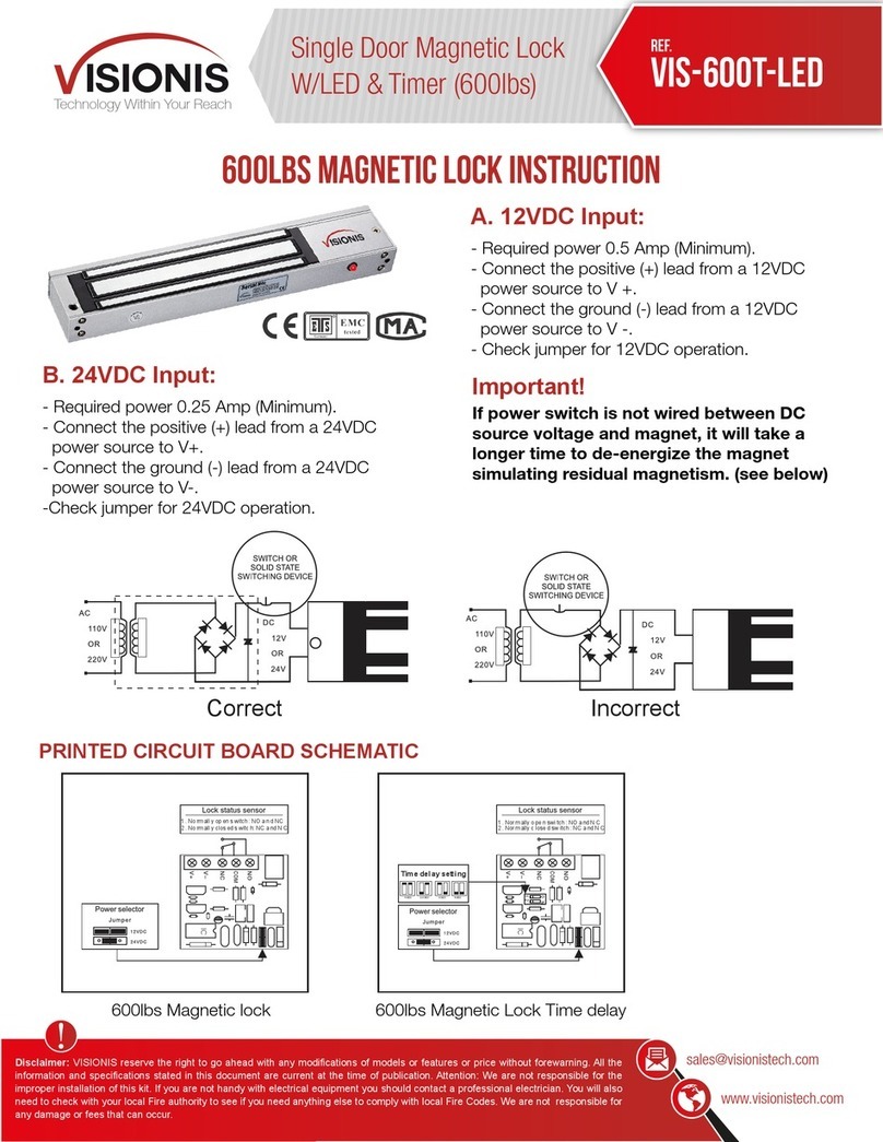 Visionis VIS-600T-LED Instruction