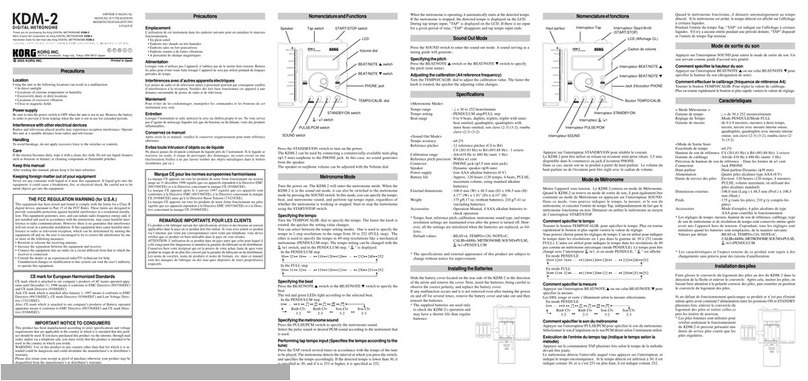 Korg KDM-2 User manual Korg KDM-2 User manual