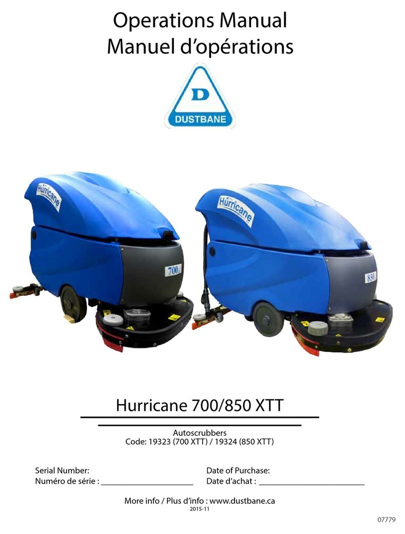 Dustbane Hurricane 700 XTT Operation manual