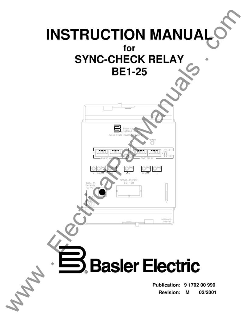 Basler BE1-25 User manual