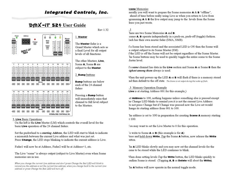 Integrated Controls, Inc. DMX-iT 524 user guide