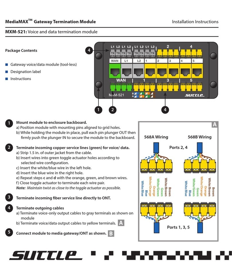 Suttle MediaMAX MXM-521 installation instructions